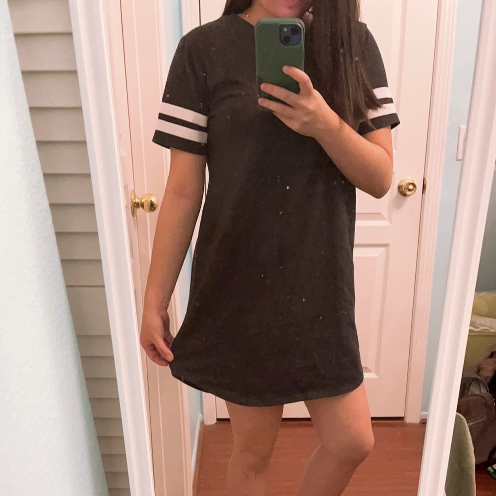 Forever 21 Dark Gray T-Shirt Dress